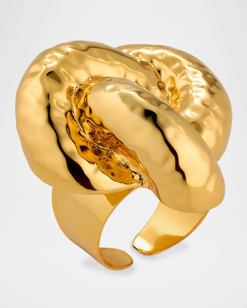 NEST Jewelry Hammered Gold Knot Adjustable Ring | Thumbnail 2 NEST Jewelry Hammered Gold Knot Adjustable Ring | Thumbnail 2