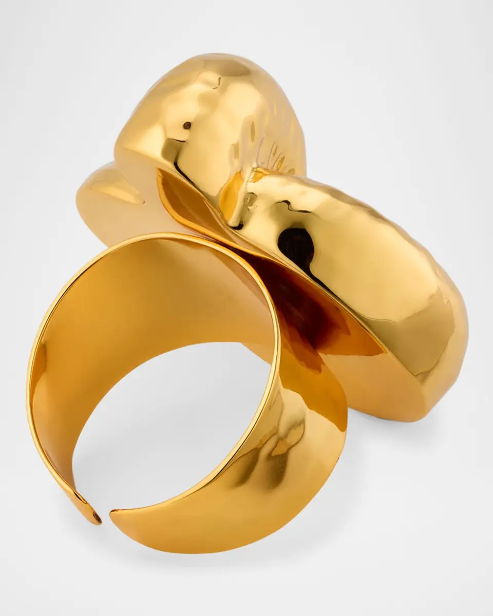NEST Jewelry Hammered Gold Knot Adjustable Ring | Thumbnail 3 NEST Jewelry Hammered Gold Knot Adjustable Ring | Thumbnail 3