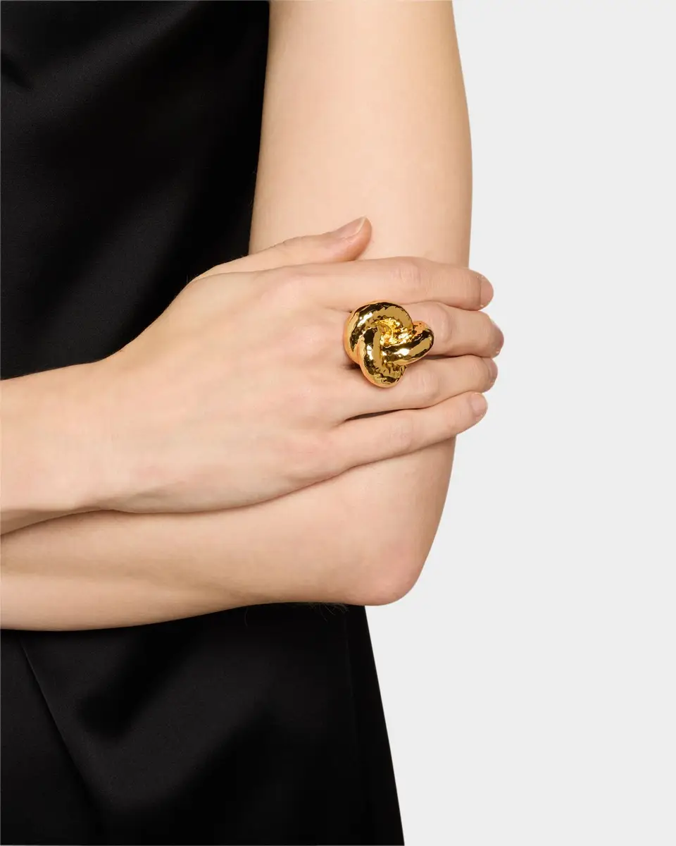 Hammered Gold Knot Adjustable Ring Hammered Gold Knot Adjustable Ring