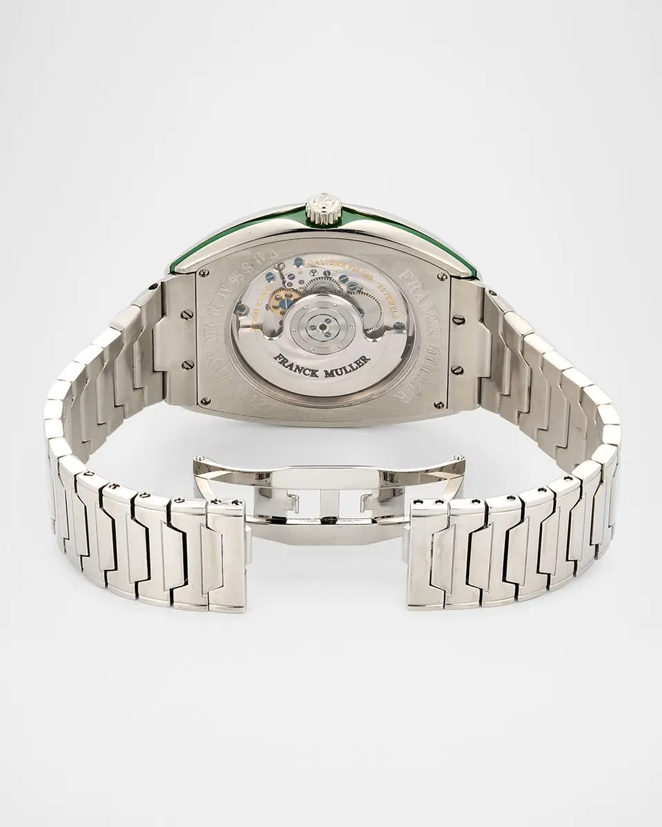 Franck Muller 41mm Slim Vintage Vanguard Bracelet Watch, Green | Thumbnail 4 Franck Muller 41mm Slim Vintage Vanguard Bracelet Watch, Green | Thumbnail 4