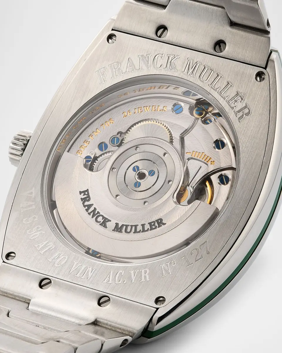 Franck Muller 41mm Slim Vintage Vanguard Bracelet Watch, Green | Thumbnail 5 Franck Muller 41mm Slim Vintage Vanguard Bracelet Watch, Green | Thumbnail 5
