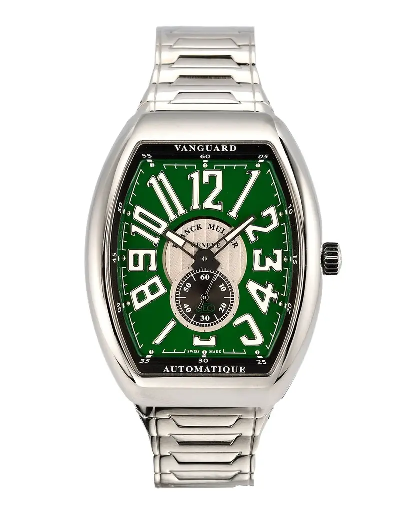 Franck Muller 41mm Slim Vintage Vanguard Bracelet Watch, Green | Image 1 Franck Muller 41mm Slim Vintage Vanguard Bracelet Watch, Green | Image 1