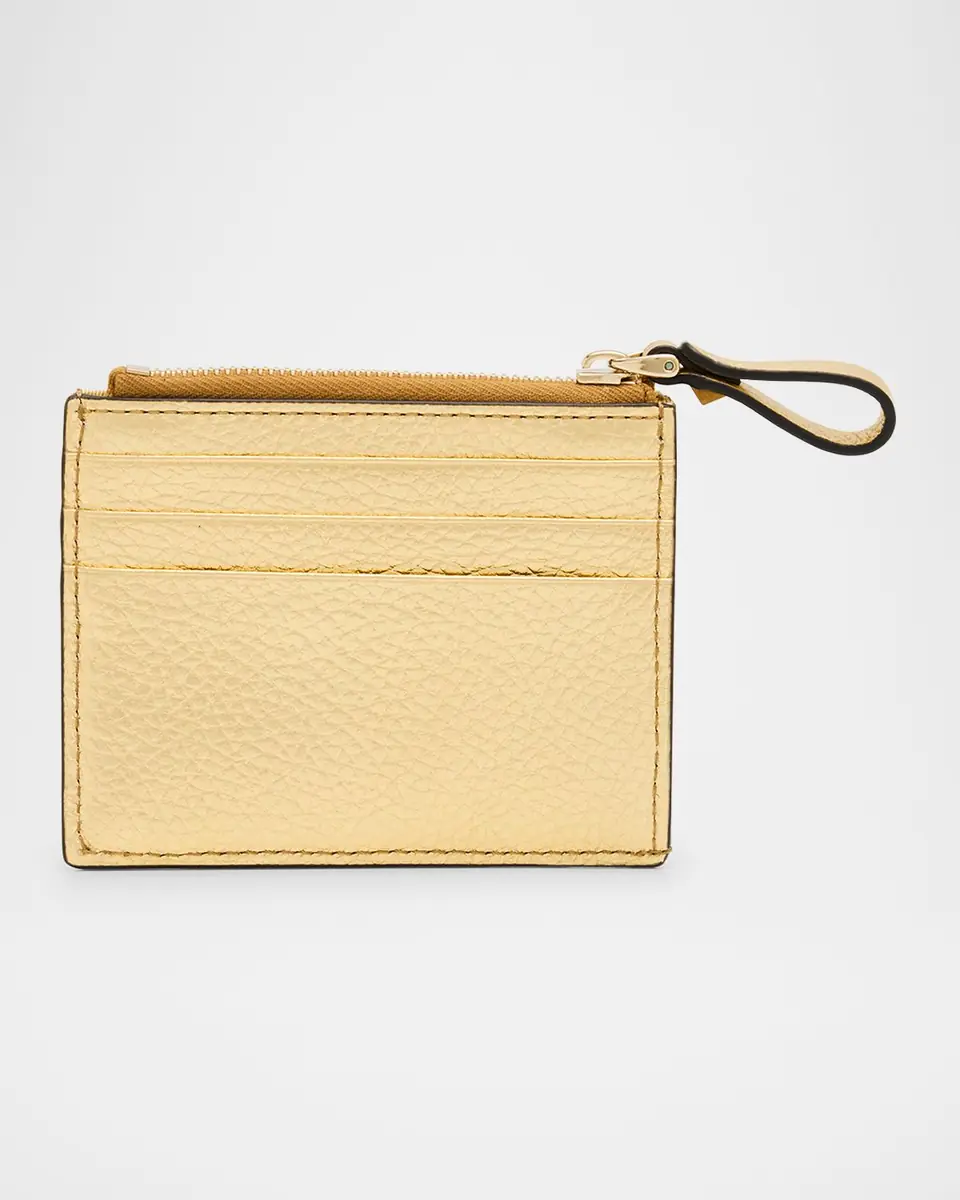 Valentino Garavani Rockstud Metallic Leather Card Case | Thumbnail 3 Valentino Garavani Rockstud Metallic Leather Card Case | Thumbnail 3