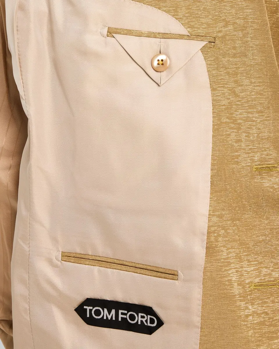 Tom Ford Men's Shelton Metallic Slub Moire Cocktail Jacket | Thumbnail 6 Tom Ford Men's Shelton Metallic Slub Moire Cocktail Jacket | Thumbnail 6