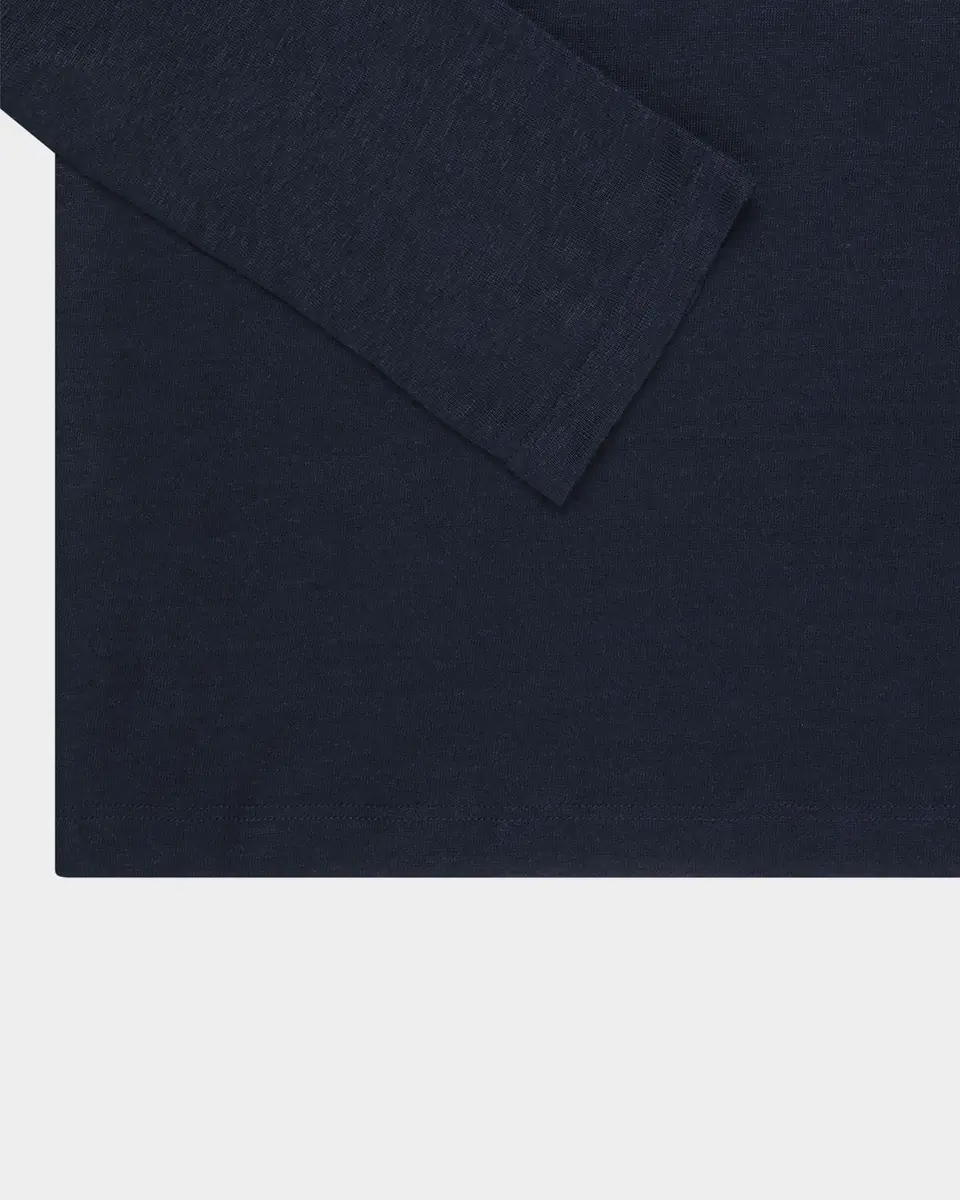 Stefano Ricci Men's Linen Long-Sleeve Logo T-Shirt | Thumbnail 2 Stefano Ricci Men's Linen Long-Sleeve Logo T-Shirt | Thumbnail 2