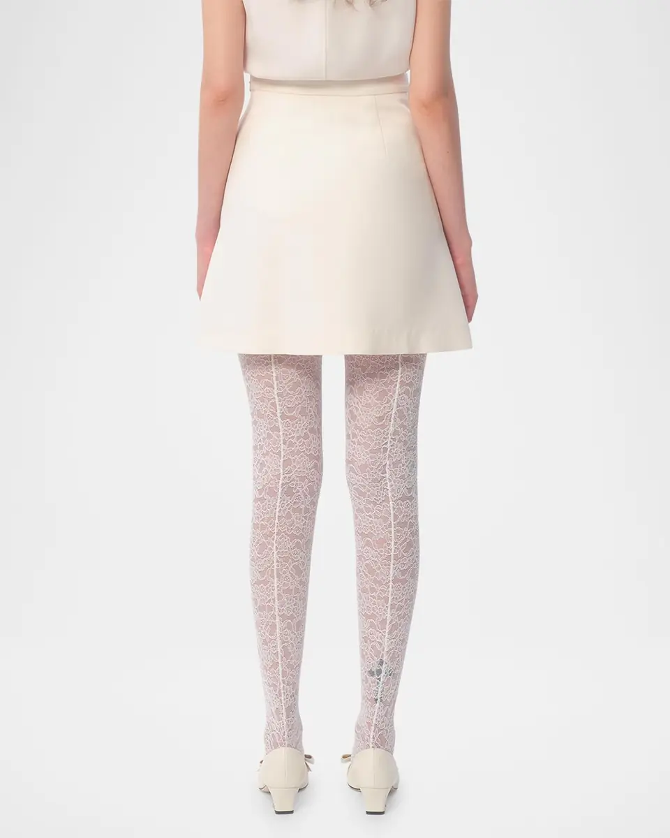 Valentino Garavani Brooch Wool Mini Skirt | Thumbnail 2