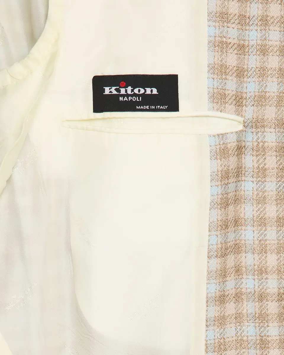 Kiton Men's Cashmere-Blend Check Sport Coat | Thumbnail 6 Kiton Men's Cashmere-Blend Check Sport Coat | Thumbnail 6