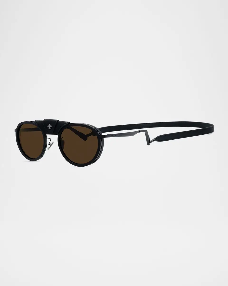 Vuarnet Men's Glacier 02 Titanium Round Sunglasses with Side Shields and Cord | Thumbnail 4 Vuarnet Men's Glacier 02 Titanium Round Sunglasses with Side Shields and Cord | Thumbnail 4