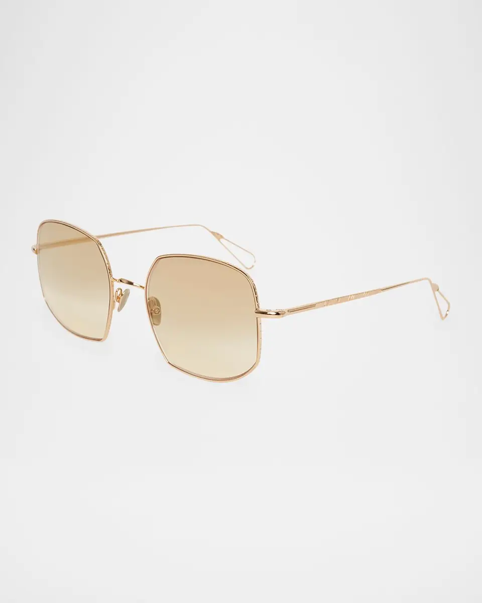 AHLEM Varenne Square Metal & Nylon Sunglasses | Thumbnail 2