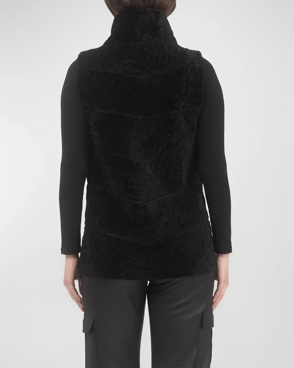 Gorski Reversible Textured Lamb Shearling Vest | Thumbnail 5 Gorski Reversible Textured Lamb Shearling Vest | Thumbnail 5