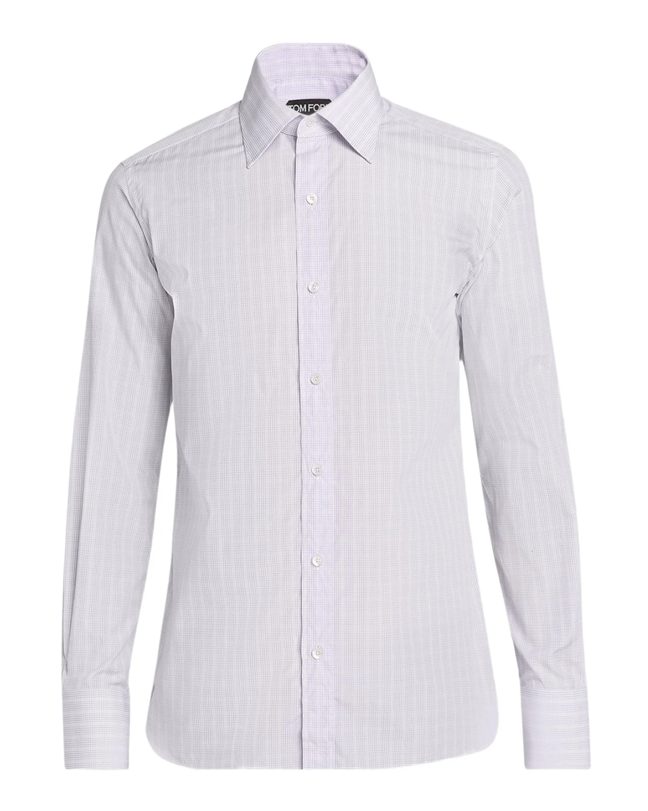 Tom Ford Men's Cotton Poplin Check Slim Fit Dress Shirt