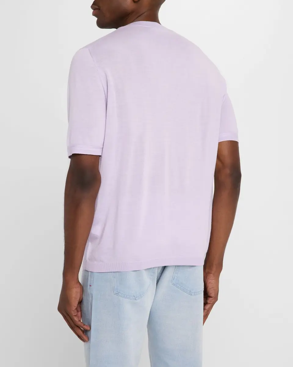 Isaia Men's Luxe Crew Knit Shirt | Thumbnail 2 Isaia Men's Luxe Crew Knit Shirt | Thumbnail 2