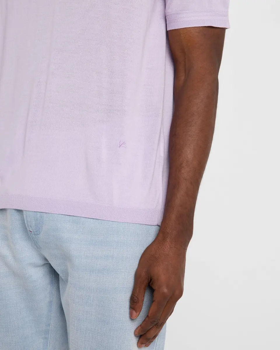 Isaia Men's Luxe Crew Knit Shirt | Thumbnail 4 Isaia Men's Luxe Crew Knit Shirt | Thumbnail 4
