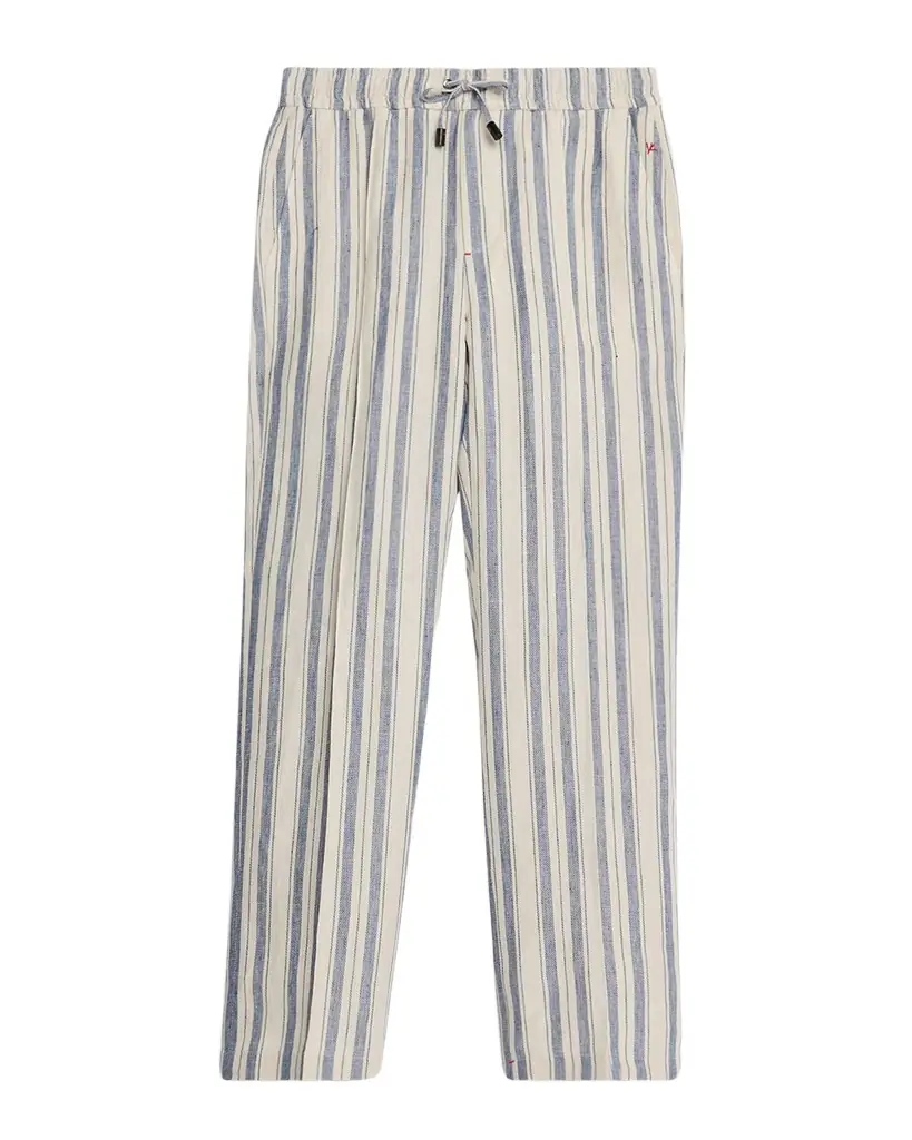 Isaia Men 's Linen Multi-Stripe Pull-On Pants | Image 1 Isaia Men 's Linen Multi-Stripe Pull-On Pants | Image 1