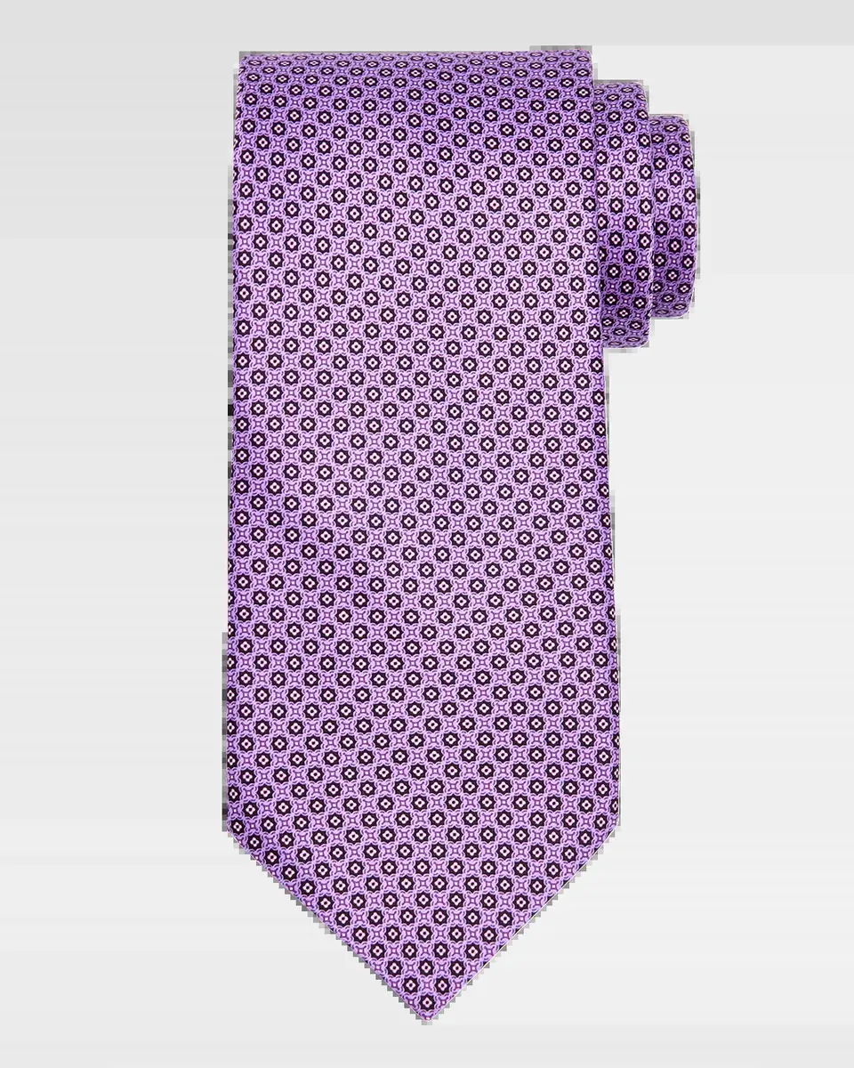 Stefano Ricci Men's Micro-Geometric Silk Tie | Thumbnail 2