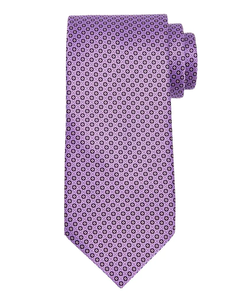 Men's Micro-Geometric Silk Tie Men's Micro-Geometric Silk Tie