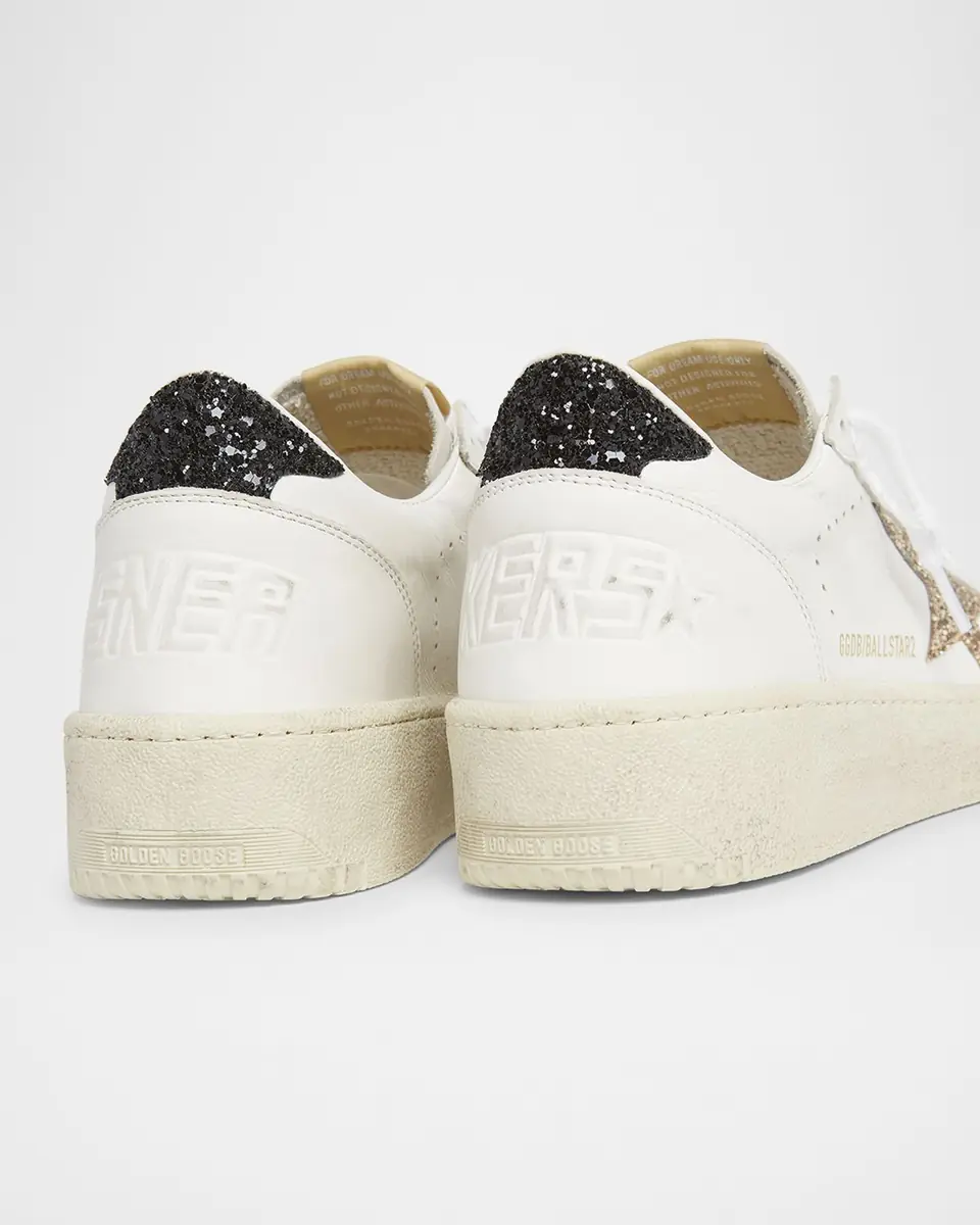 Golden Goose Ball Star Leather Glitter Low-Top Sneakers | Thumbnail 5 Golden Goose Ball Star Leather Glitter Low-Top Sneakers | Thumbnail 5