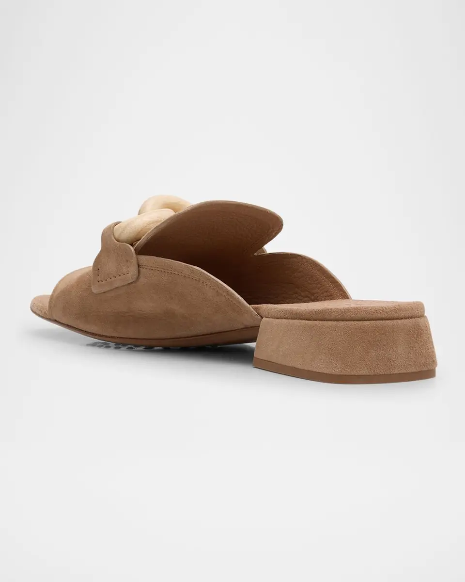 PEDRO GARCIA Enna Suede Chain Loafer Mules | Thumbnail 3 PEDRO GARCIA Enna Suede Chain Loafer Mules | Thumbnail 3