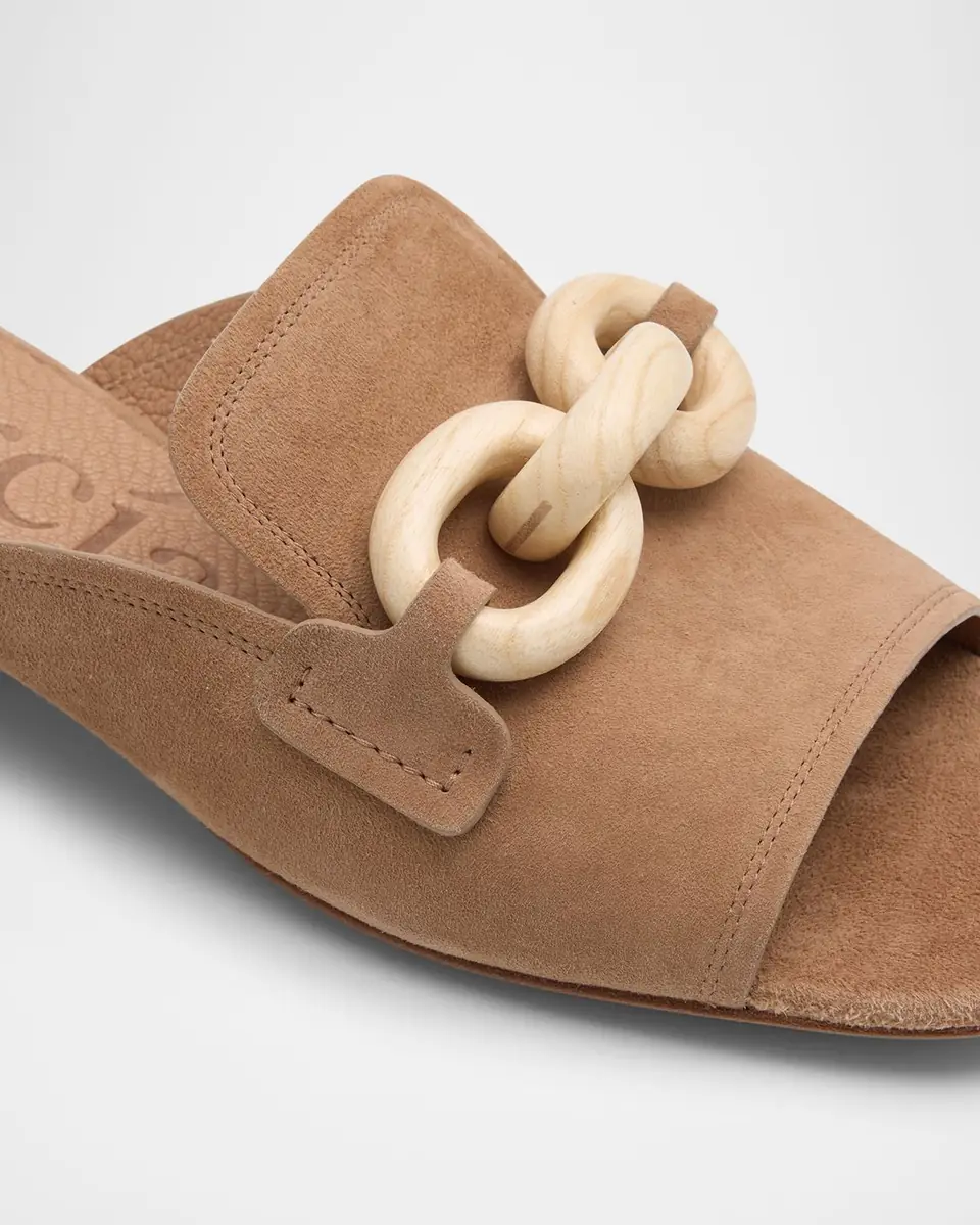 PEDRO GARCIA Enna Suede Chain Loafer Mules | Thumbnail 4 PEDRO GARCIA Enna Suede Chain Loafer Mules | Thumbnail 4