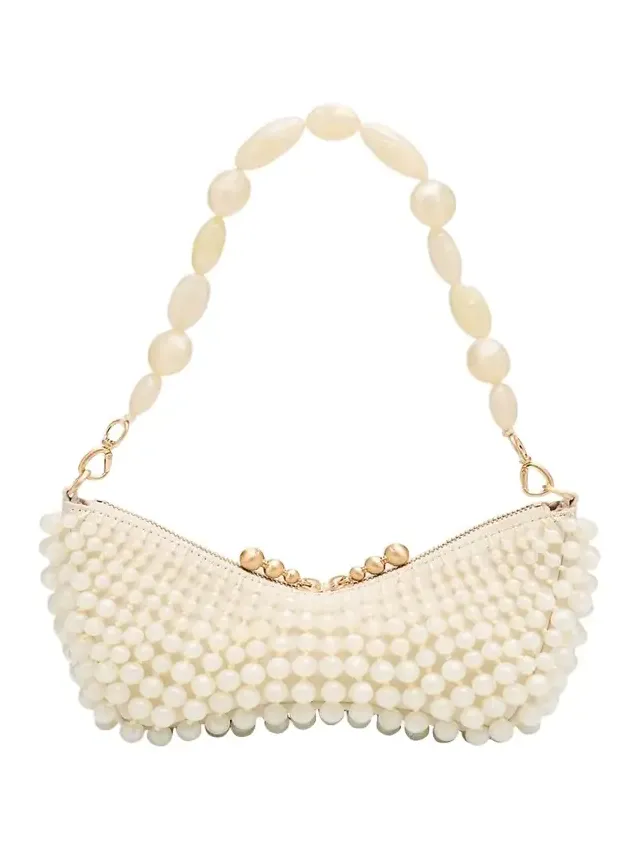 Mercier Beaded Zip Shoulder Bag Mercier Beaded Zip Shoulder Bag