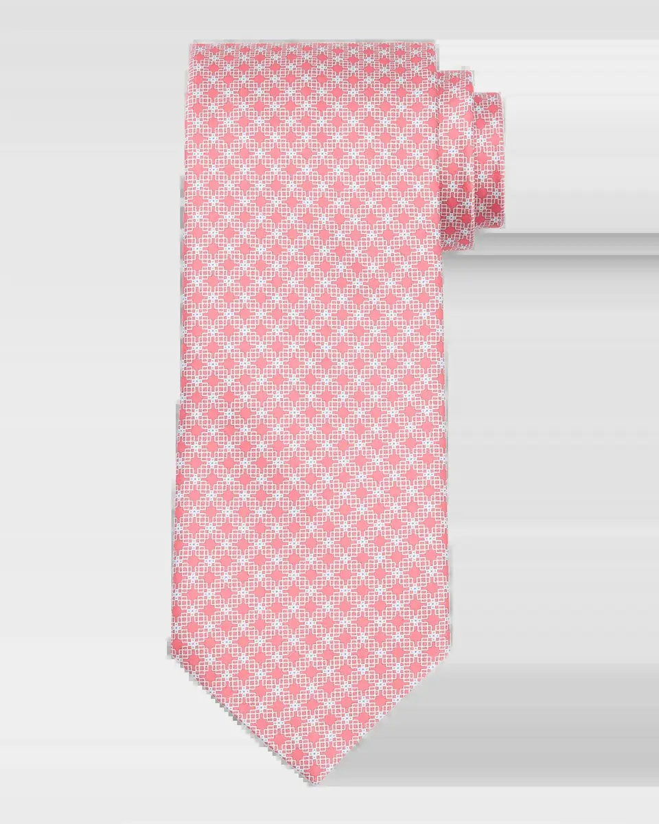 Stefano Ricci Men's Geometric Check Silk Tie | Thumbnail 2
