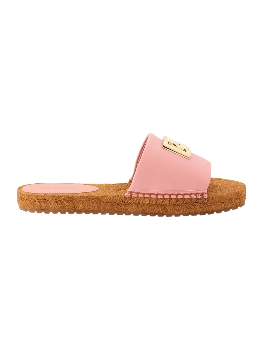 Dolce & Gabbana DG Medallion Napa Espadrille Sandals