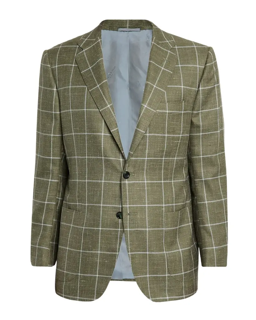 Men's Windowpane Check Patch-Pocket Sport Coat Men's Windowpane Check Patch-Pocket Sport Coat