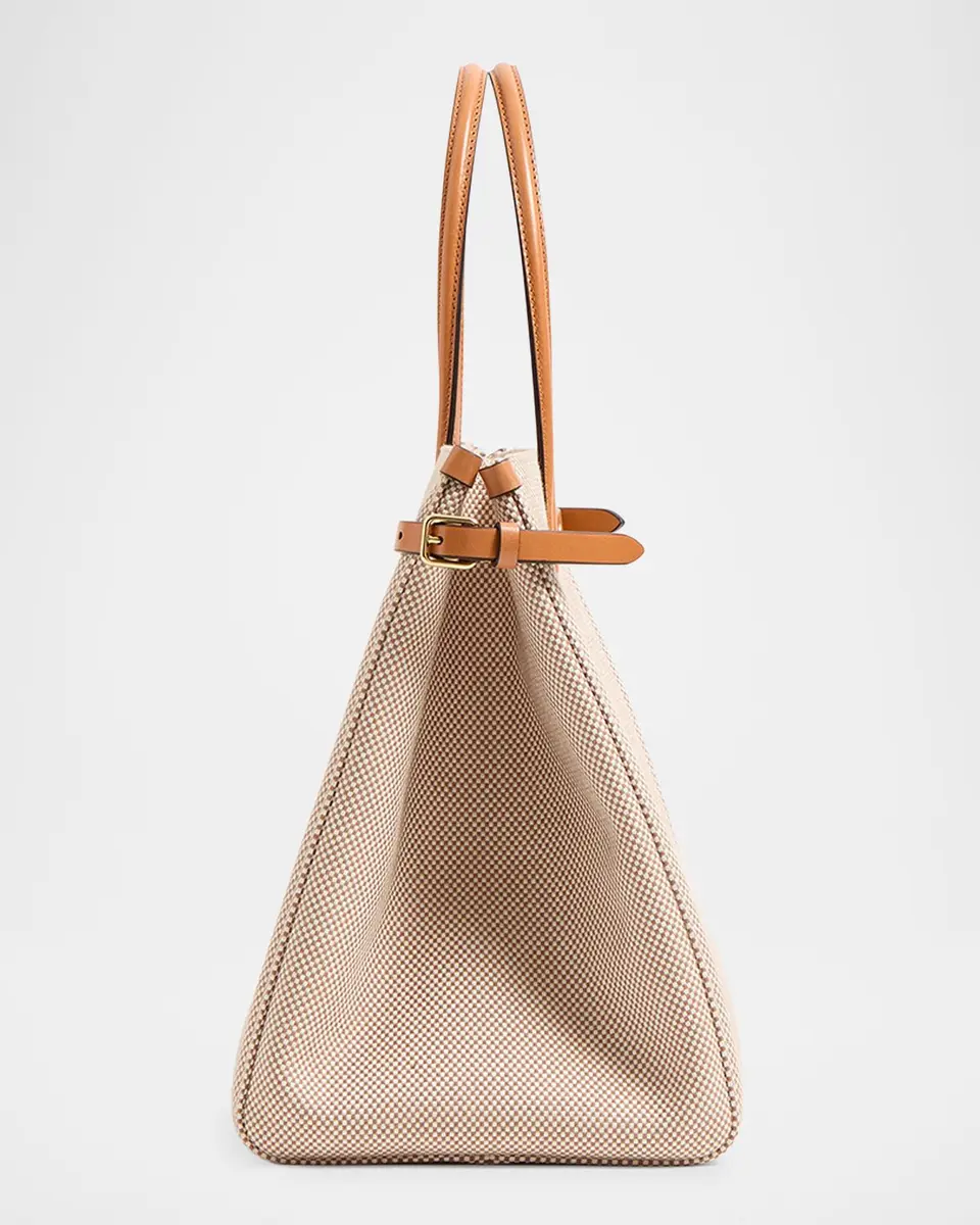Valentino Garavani Antibes Medium Canvas Shopping Tote Bag | Thumbnail 4 Valentino Garavani Antibes Medium Canvas Shopping Tote Bag | Thumbnail 4