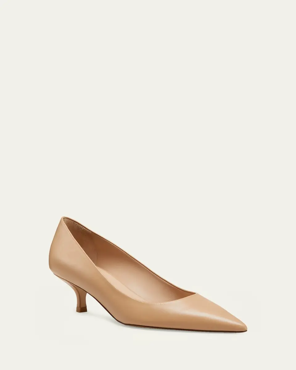 Stuart Weitzman 50mm Stuart Power Leather Pumps | Thumbnail 2