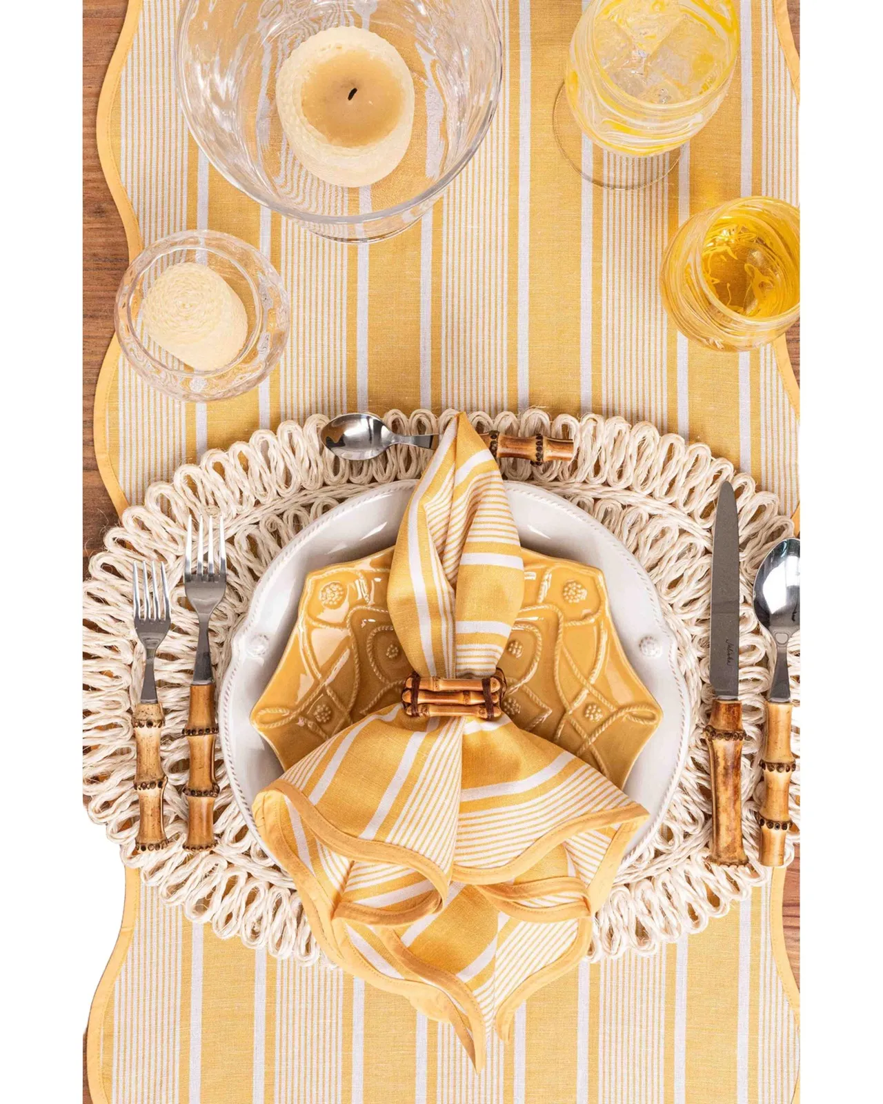 Juliska Straw Loop Oval Placemat