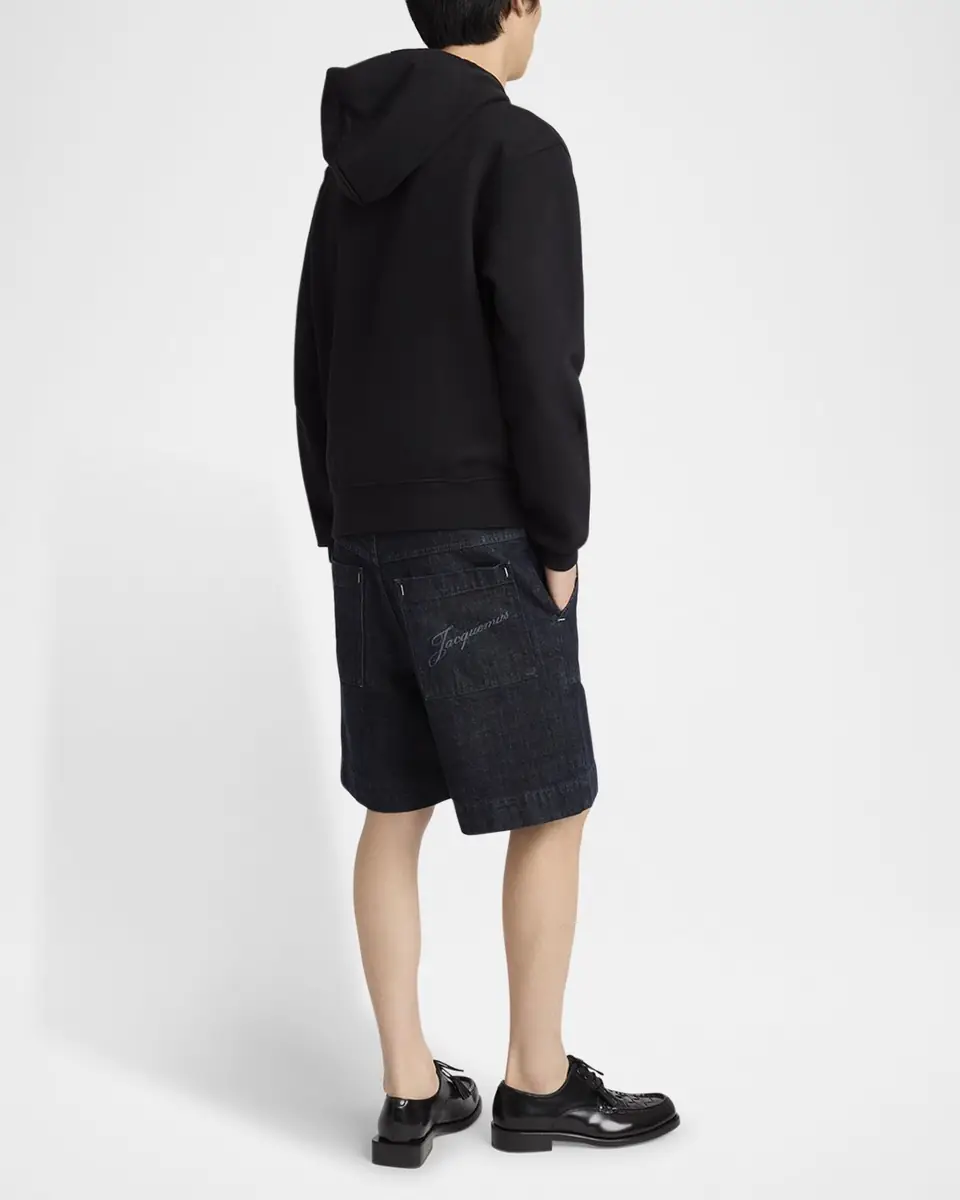 Jacquemus Men's Brode Embroidered Logo Hoodie | Thumbnail 3 Jacquemus Men's Brode Embroidered Logo Hoodie | Thumbnail 3