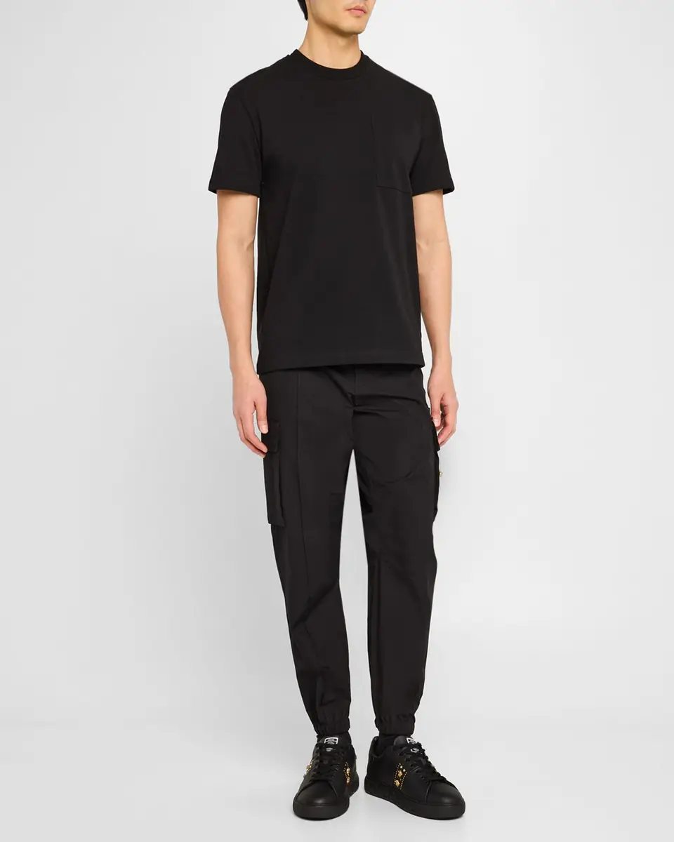 Versace Men's La Greca Leather Low-Top Sneakers | Thumbnail 2 Versace Men's La Greca Leather Low-Top Sneakers | Thumbnail 2