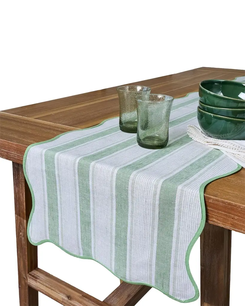 Juliska Cabana Stripe Table Runner, 18" x 90" | Image 1 Juliska Cabana Stripe Table Runner, 18" x 90" | Image 1