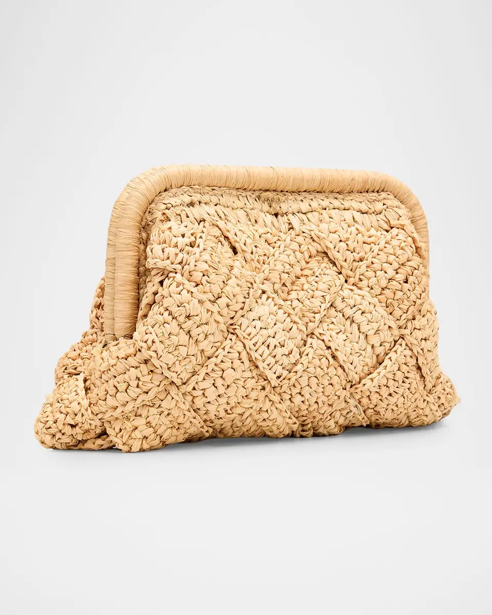 BTB Los Angeles Gigi Framed Woven Raffia Clutch Bag | Thumbnail 3 BTB Los Angeles Gigi Framed Woven Raffia Clutch Bag | Thumbnail 3