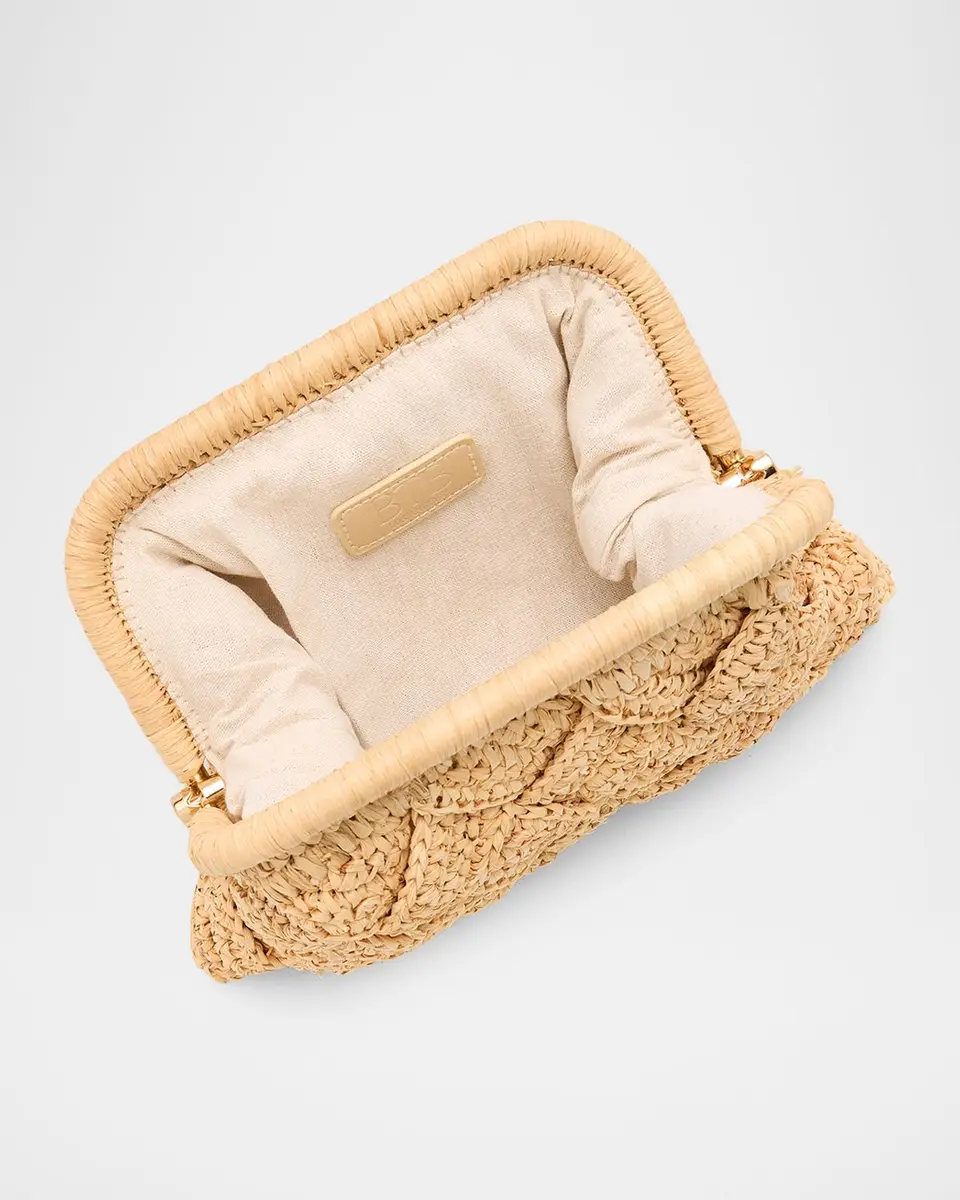BTB Los Angeles Gigi Framed Woven Raffia Clutch Bag | Thumbnail 4 BTB Los Angeles Gigi Framed Woven Raffia Clutch Bag | Thumbnail 4