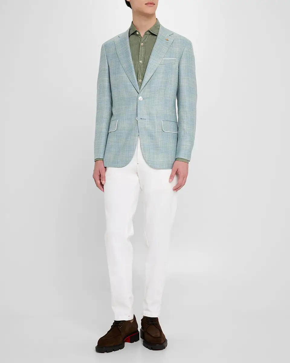 Stefano Ricci Men's Check Single-Breasted Sport Coat | Thumbnail 2 Stefano Ricci Men's Check Single-Breasted Sport Coat | Thumbnail 2
