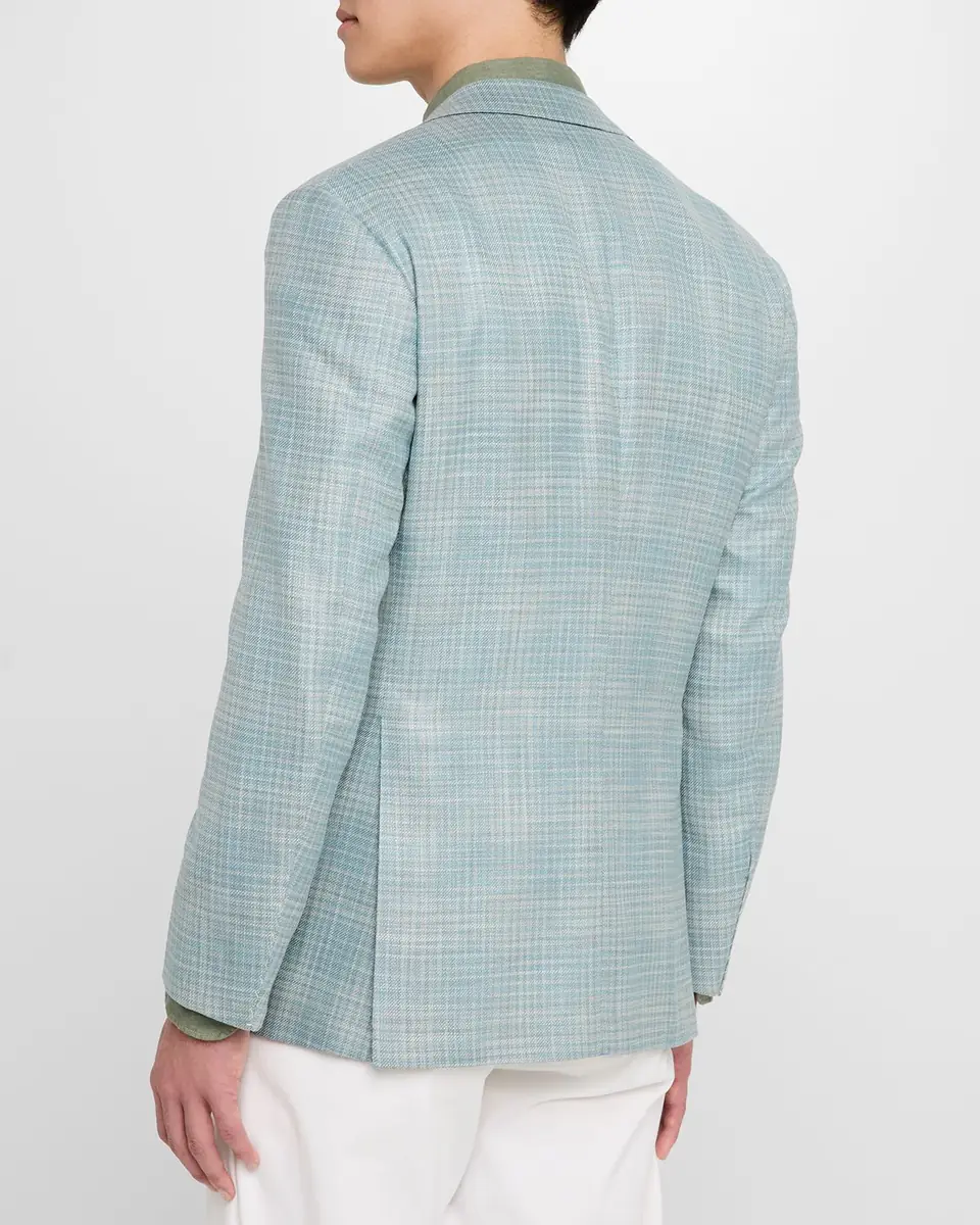 Stefano Ricci Men's Check Single-Breasted Sport Coat | Thumbnail 3 Stefano Ricci Men's Check Single-Breasted Sport Coat | Thumbnail 3