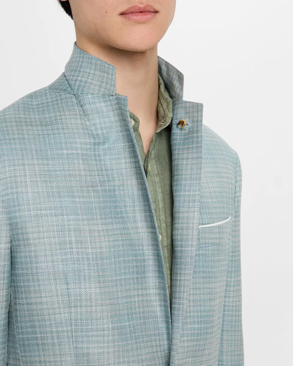 Stefano Ricci Men's Check Single-Breasted Sport Coat | Thumbnail 7 Stefano Ricci Men's Check Single-Breasted Sport Coat | Thumbnail 7