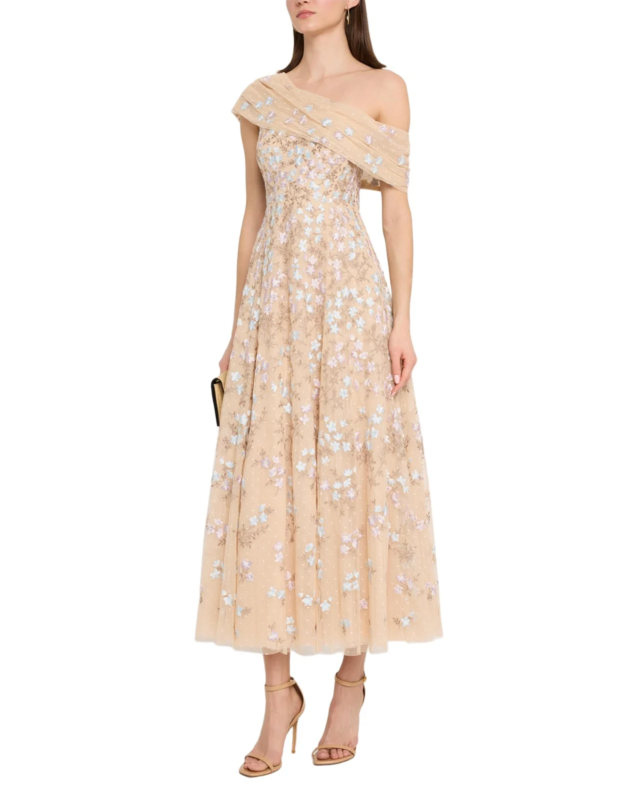 Everett Bloom One-Shoulder Embroidered Gown Everett Bloom One-Shoulder Embroidered Gown