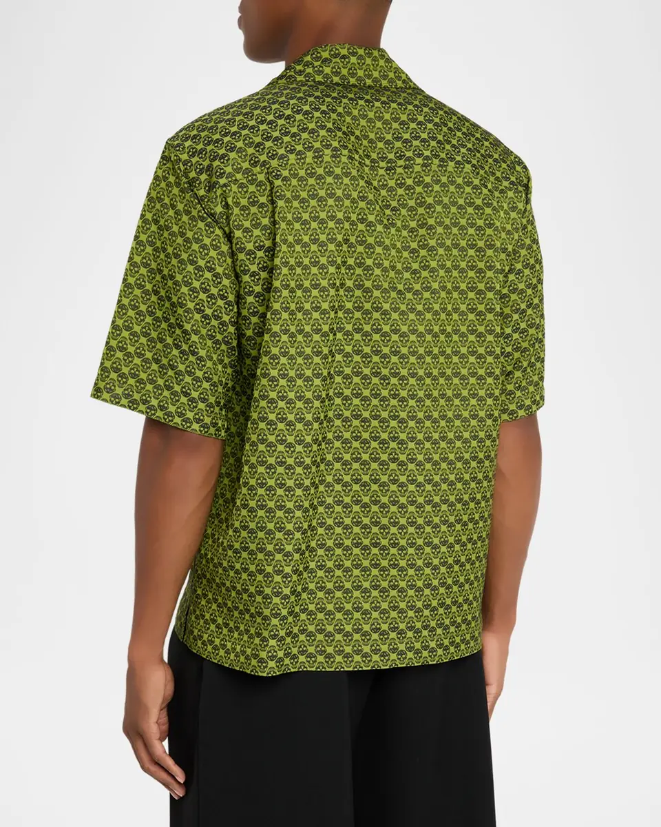 Alexander McQueen Men's Skull Jacquard Pajama Shirt | Thumbnail 2 Alexander McQueen Men's Skull Jacquard Pajama Shirt | Thumbnail 2