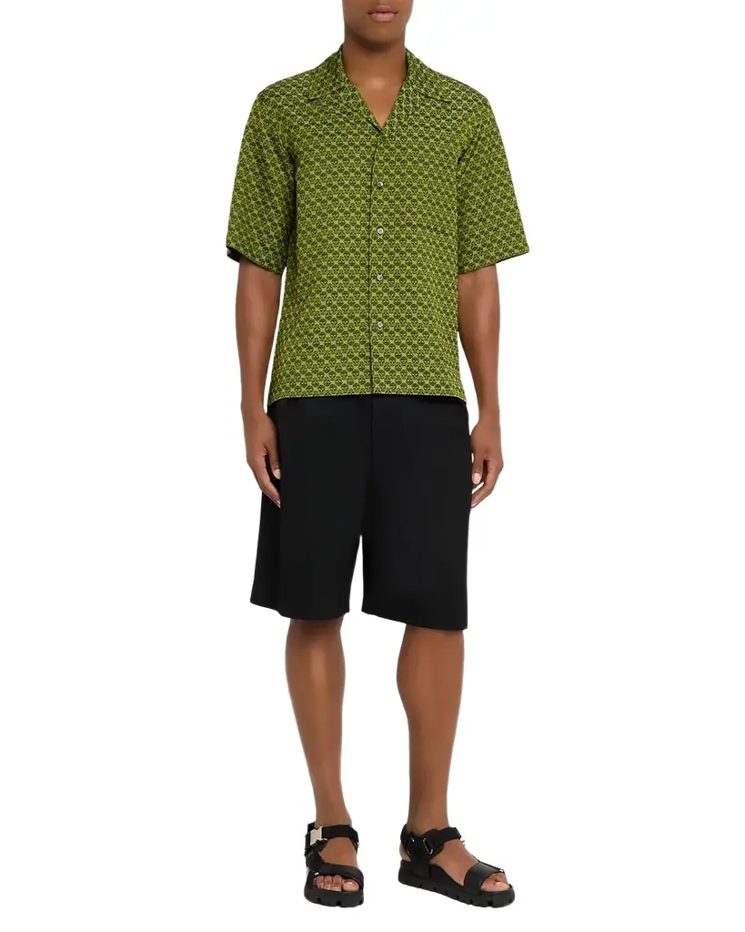 Alexander McQueen Men's Skull Jacquard Pajama Shirt | Image 1 Alexander McQueen Men's Skull Jacquard Pajama Shirt | Image 1