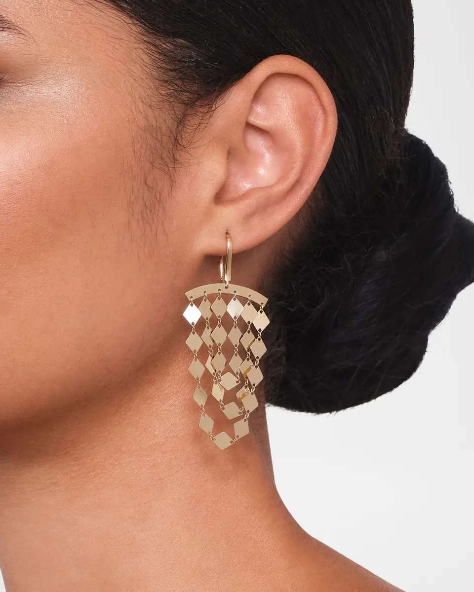 LANA Laser Kite Small Cascade Earrings | Thumbnail 3