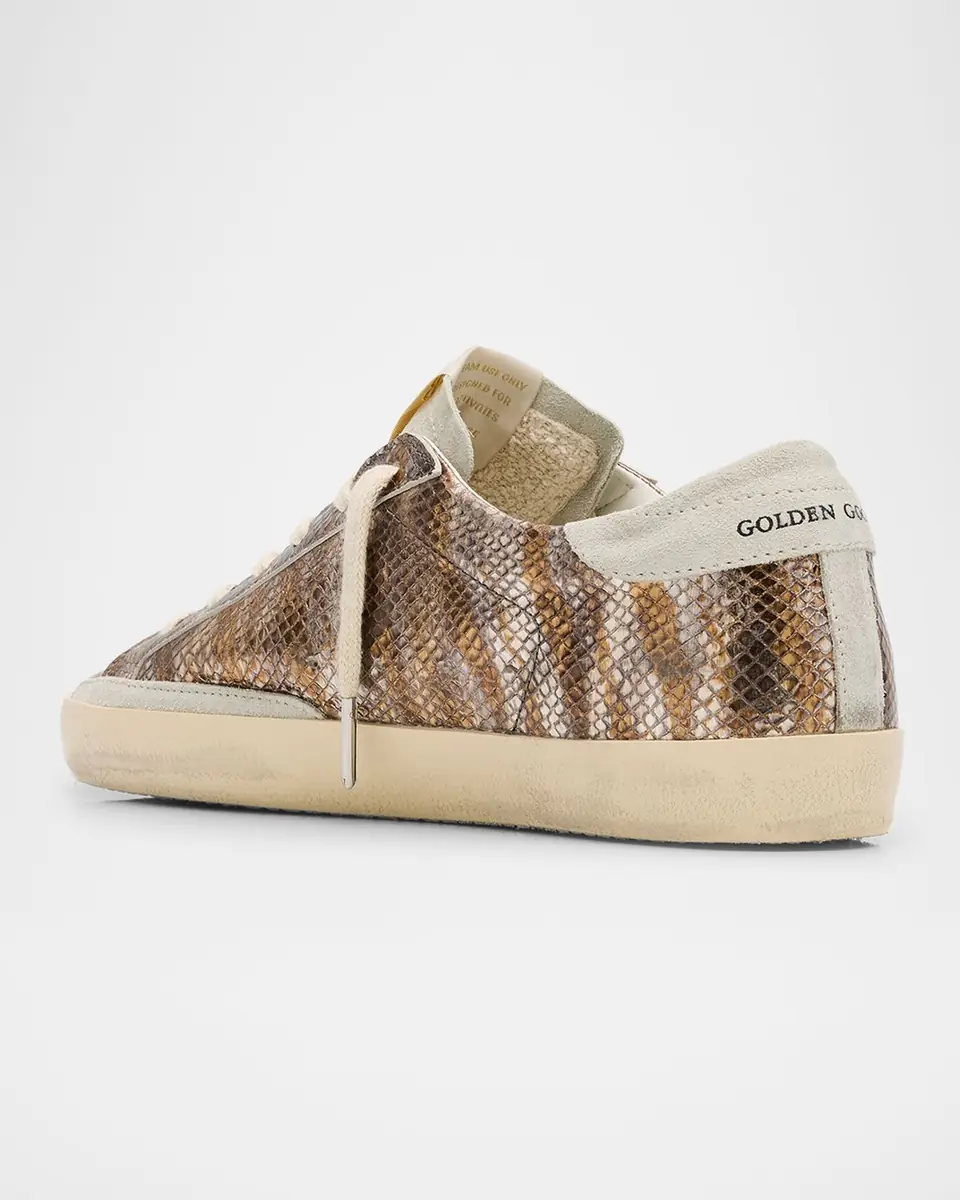 Golden Goose Super-Star Metallic Embossed Low-Top Sneakers | Thumbnail 4 Golden Goose Super-Star Metallic Embossed Low-Top Sneakers | Thumbnail 4