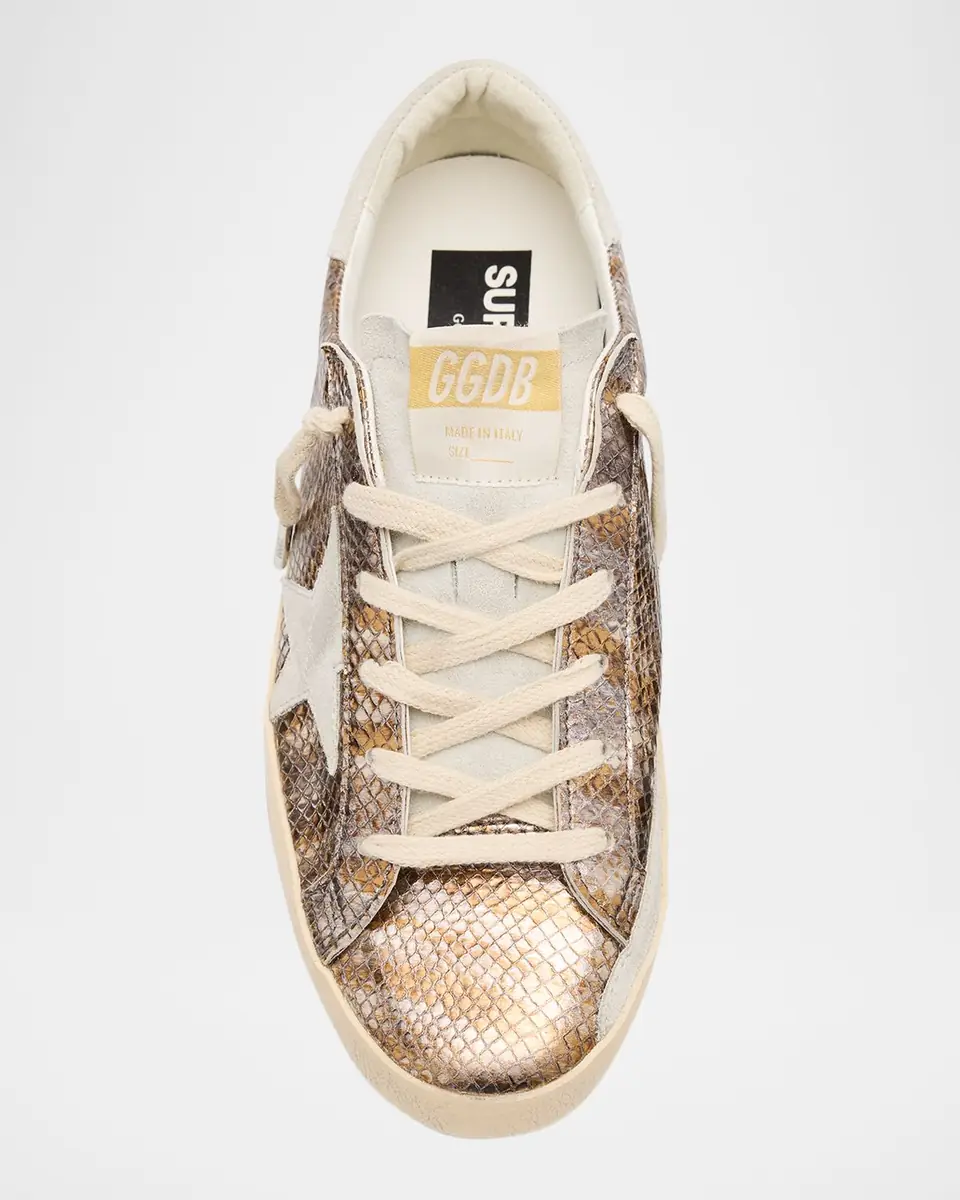 Golden Goose Super-Star Metallic Embossed Low-Top Sneakers | Thumbnail 7 Golden Goose Super-Star Metallic Embossed Low-Top Sneakers | Thumbnail 7