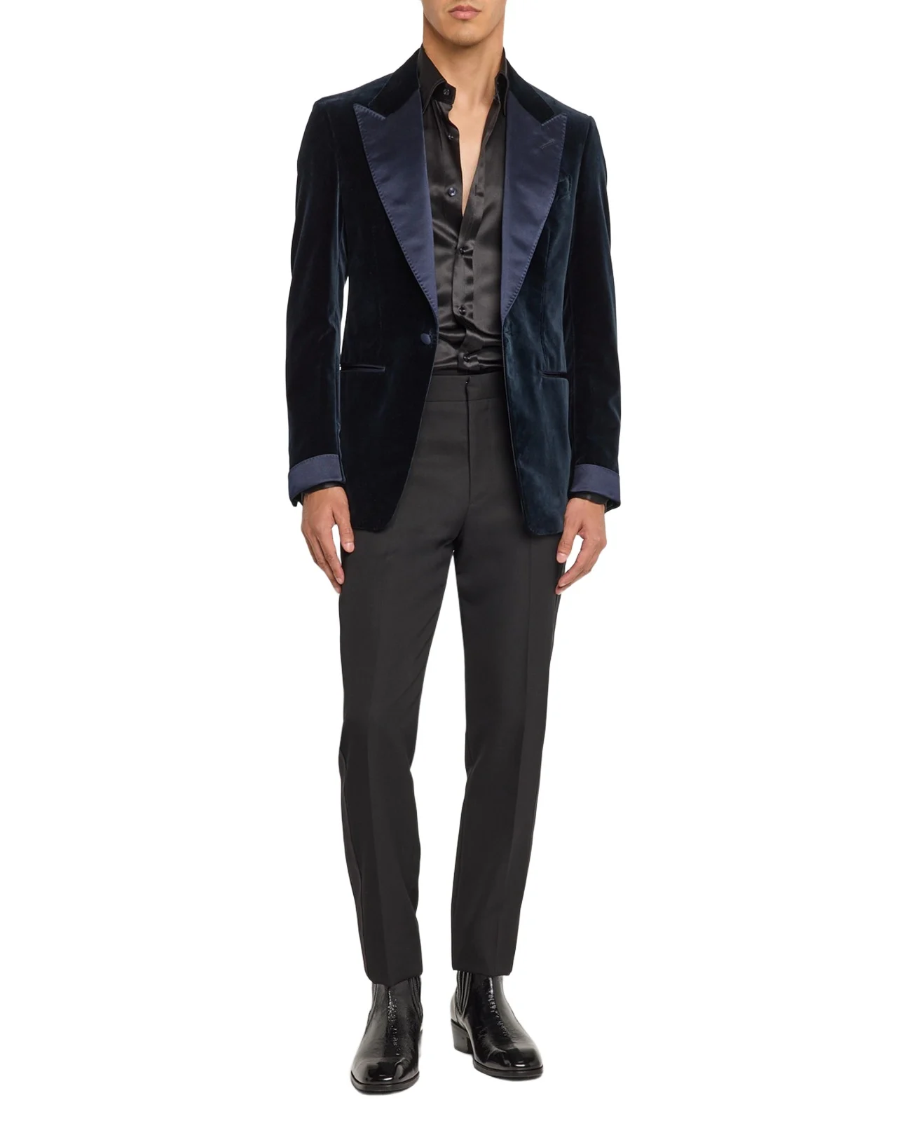 Men's Shelton Velvet and Satin Evening Jacket Men's Shelton Velvet and Satin Evening Jacket