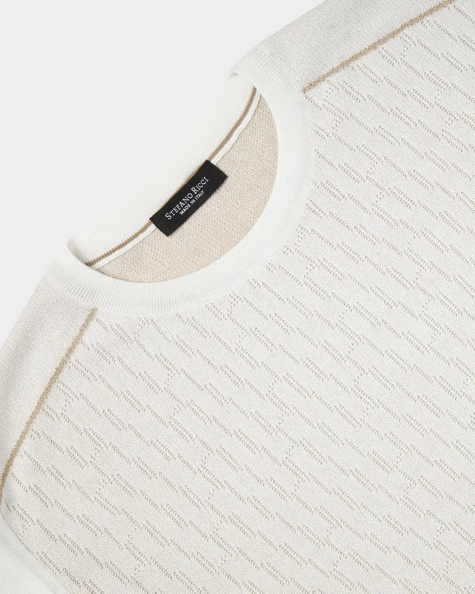 Stefano Ricci Men's Silk and Cotton Crewneck Sweater | Thumbnail 6