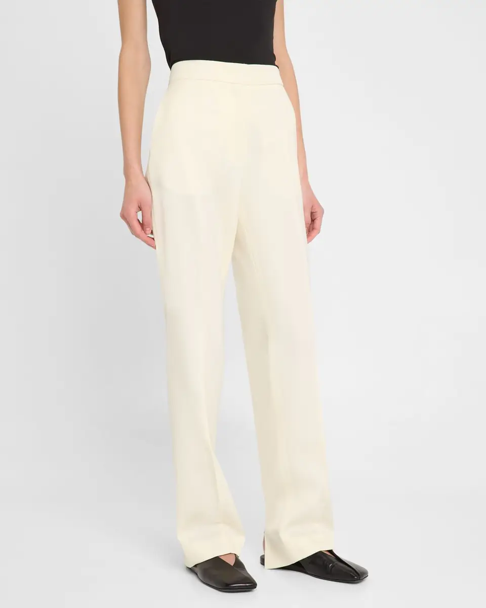 Jil Sander Slits-Hem Straight-Leg Wool Trousers | Thumbnail 4 Jil Sander Slits-Hem Straight-Leg Wool Trousers | Thumbnail 4