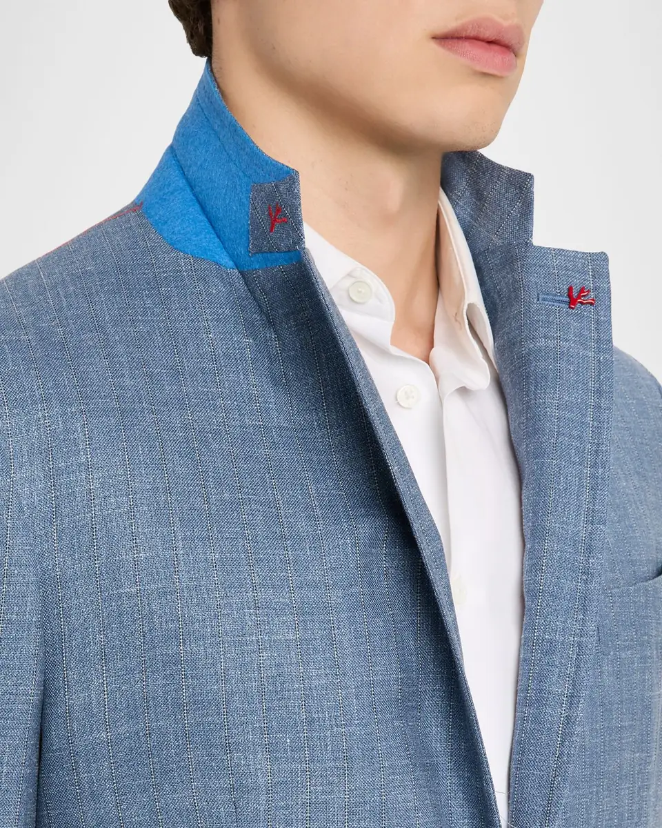 Isaia Men's Thin Stripe Single-Breasted Suit | Thumbnail 8 Isaia Men's Thin Stripe Single-Breasted Suit | Thumbnail 8