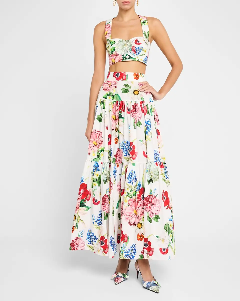 Dolce & Gabbana Floral Bustier Crop Top | Thumbnail 2