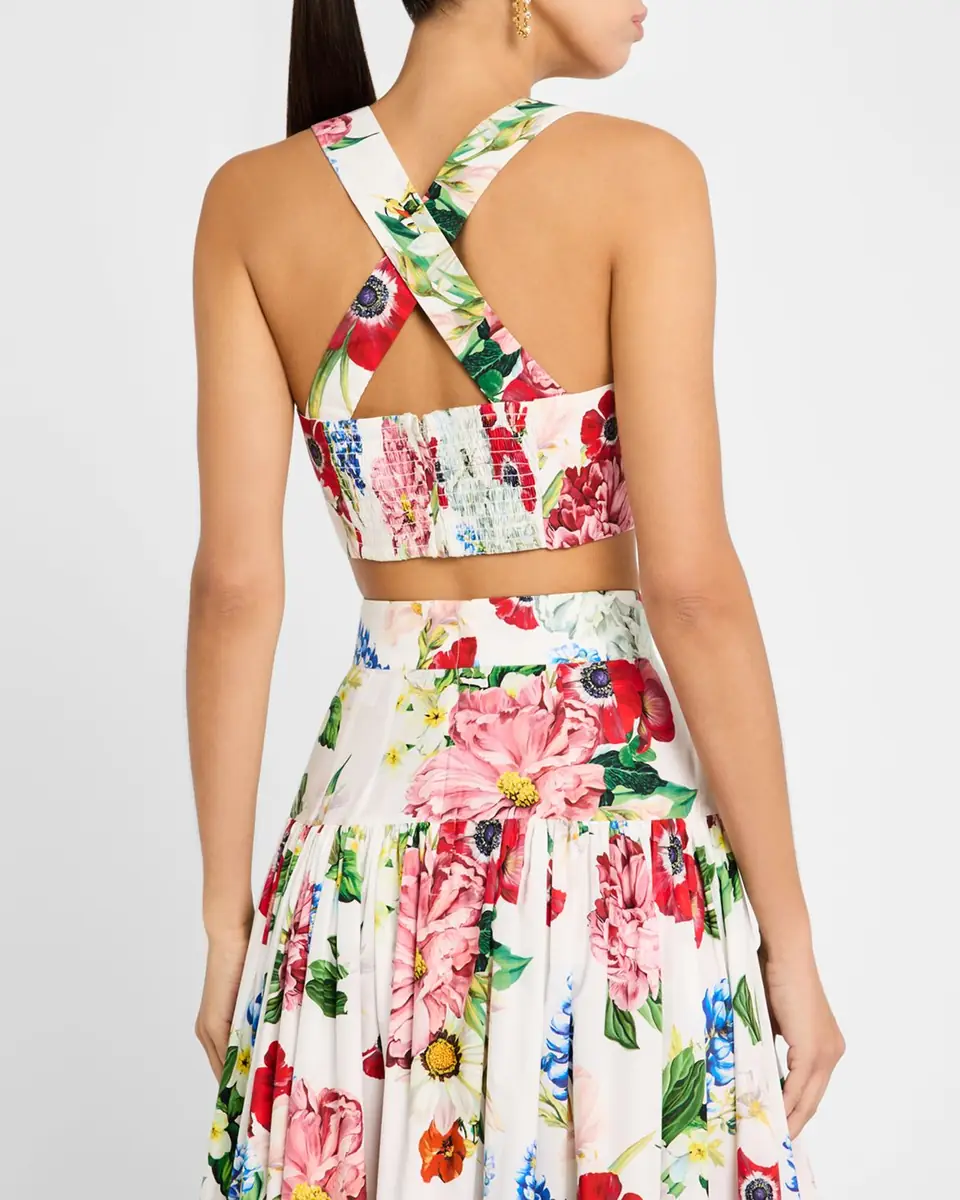 Dolce & Gabbana Floral Bustier Crop Top | Thumbnail 3